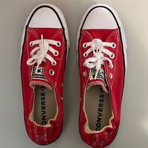Converse Women's Chuck Taylor All Star Red ￼Shoreline Slip On Sneakers Size 7.5